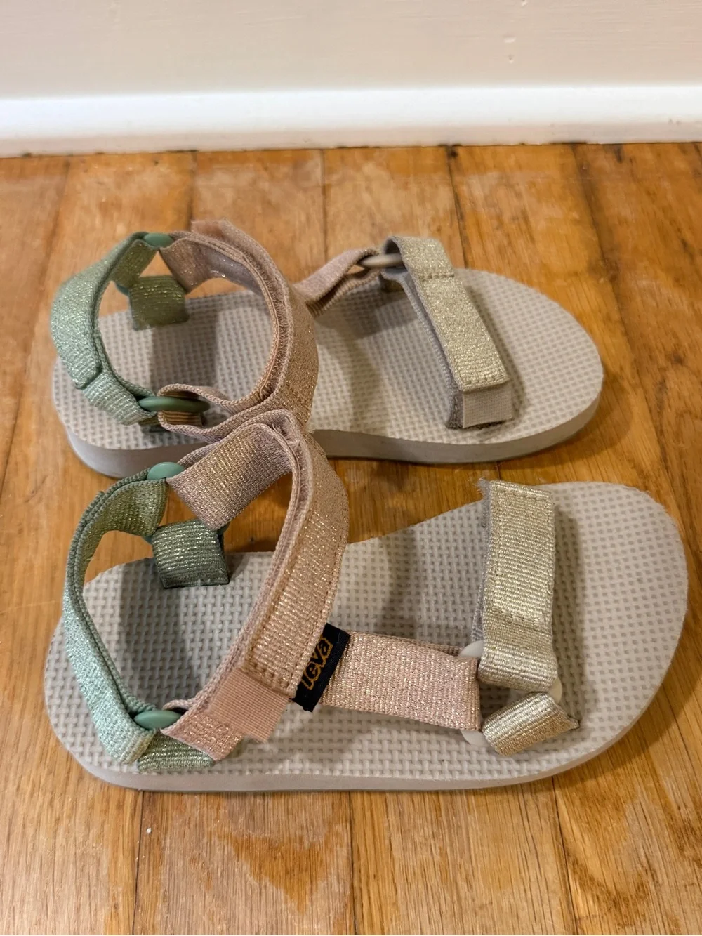 Teva Girls Glitter Strap Sandals, Size 11